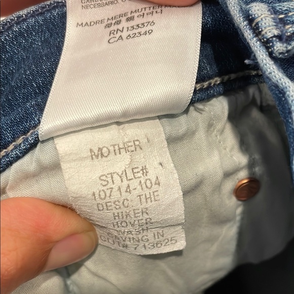 Mother The Hiker Hover Caving in Women's Blue Straight Stretchy Jeans - Picture 9 of 12